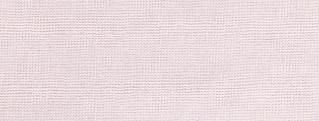 Fototapeta na wymiar White background from a textile material with wicker pattern, closeup. Ivory fabric with natural texture.