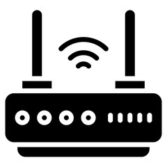 Vector Icon Wi-Fi, Router, Hotspot, Modem, Internet Connection, Wi-Fi Signal