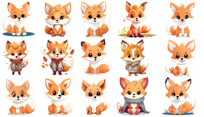 A cute and charming fox character in vector illustration