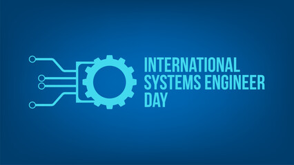 International Systems Engineer Day. Template for banner, greeting card, poster background. Vector illustration
