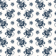 Seamless pattern with a simple abstract drawing