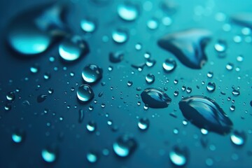 Close Up Water Droplets on Surface