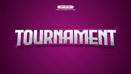 Fototapeta premium Tournament Modern Futuristic Vector Text Effect for Esport competition. Editable font and text