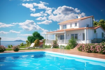 Fototapeta premium House with Swimming Pool