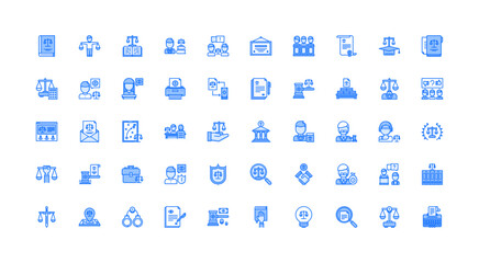 lawyer icon set