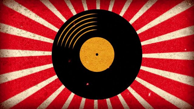 Animated disco funky lifestyle banner design in grungy retro style.