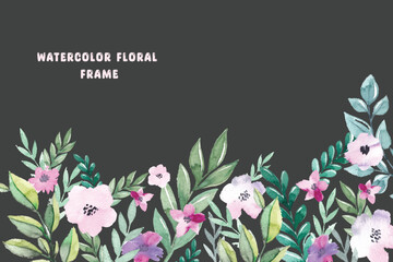 Watercolor Flowers Frames for social media and luxury invitation card mandala art design.