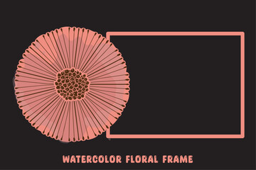 Watercolor Flowers Frames for social media and luxury invitation card mandala art design.