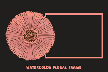 Watercolor Flowers Frames for social media and luxury invitation card mandala art design.