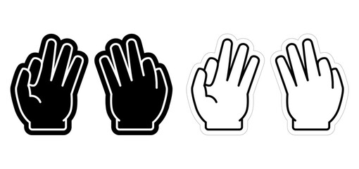 Okay Hand Sign, Foam Fan Finger Template, Music Festival Design
