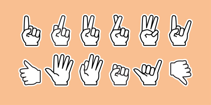 Foam Finger Fan Gloves Collection, Set of Templates for Different Occasions. Festival and Events Hand Accessory Merch Design, Vector Designs Isolated on Color Background.
