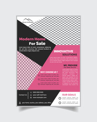 Modern Flyer Design template, Real Estate Flyer Design, property sale flyer design, Flyer Design for rent vector file