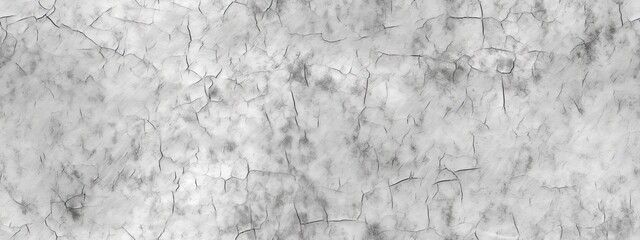 Obraz premium Seamless subtle white plaster wall background texture overlay. Abstract painted stucco or cement grayscale displacement, bump or height map. Simple panoramic banner pattern.