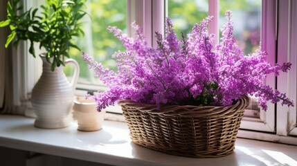 lavender flowers in a vase generated by AI