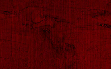 Wood texture. Red wooden background. Red texture of pine wood grain with knots. Vintage red abstract background with wood panel pattern for print or design.