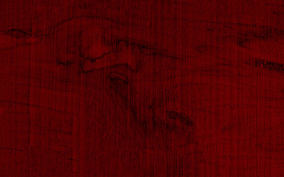Wood texture. Red wooden background. Red texture of pine wood grain with knots. Vintage red abstract background with wood panel pattern for print or design.