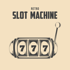 Retro Slot Machine Vector