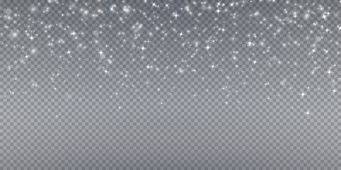 Christmas background. Powder PNG. Magic bokeh shines with white dust. Small realistic glare on a transparent Png background. Design element for cards, invitations, backgrounds, screensavers.	
 - obrazy, fototapety, plakaty