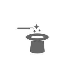 Magician hat icon isolated on transparent background