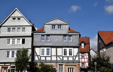 Fototapeta na wymiar Fachwerkhäuser in der Altstadt von Fritzlar
