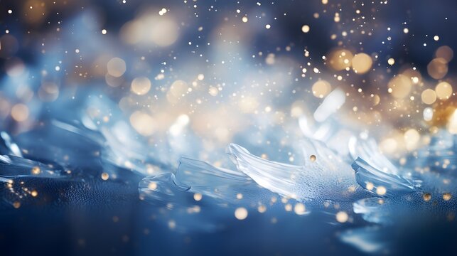 Abstract Silver and Blue Background with Soft Mist and Festive Atmosphere - Perfect for Holiday Designs (99 characters)