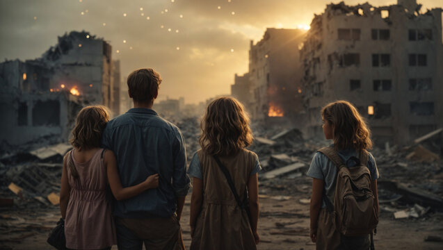Hard times of war and destruction, hopelessness, sadness.