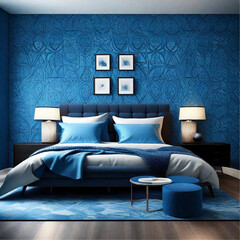 bedroom wallpaper ideas in different combination  to bring beauty to your boudoir | Generative AI