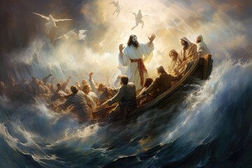 Jesus and the fishermen, Miraculous catch of fish