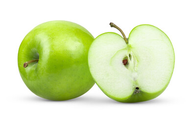 green apple isolated on transparent png