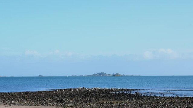 Paysage de la baie de Paimpol en Bretagne-France