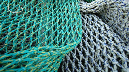 texture of fishing nets as a background