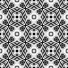 black and white seamless pattern wallpaper vector line textile fabric.