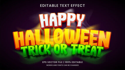 Happy Halloween 3D Editable Text Effect