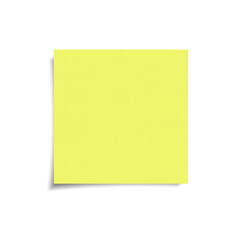 Yellow sticky note with shadow front view - 665042275