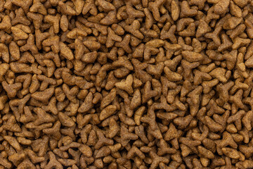Full frame image of cat dry food kibbles