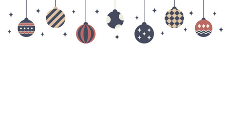 Christmas tree ornaments, text space, copy space, space