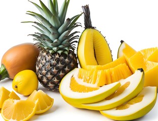 fruits on a white background