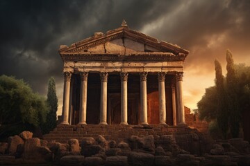 Obraz premium Roman temple dedicated to the gods