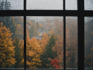 Autumn thru the window