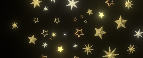 XMAS Stars - golden stars -