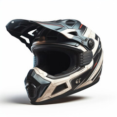 Fototapeta premium dirt bike helmet isolated on white background. ai generative