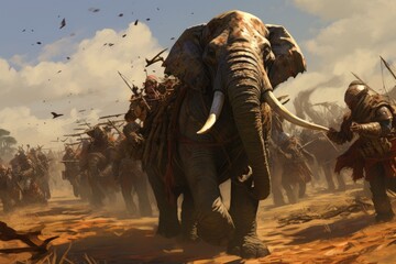 War elephants, ancient battlefields.