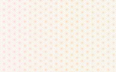 ベージュの手書き風麻の葉模様