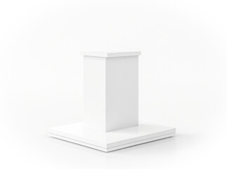 3d white columns platform podium product display