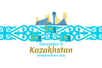 Obraz na płótnie Canvas December 16, Independence day of Kazakhstan vector illustration. Suitable for greeting card, poster and banner.