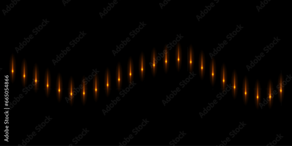 Poster sound waves of lines with glow light effect vector illustration. abstract waveform of music and voic
