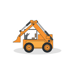 orange wheel loader truck