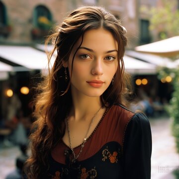 photo of italian young woman