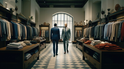 Modern men fashion store, Modern men clothing store
