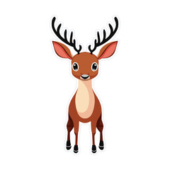 Fototapeta premium Cute Deer Clipart Illustration